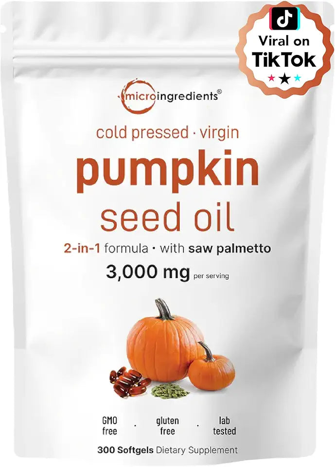 Pumpkin Seed Oil with Saw Palmetto 3000mg 300 Softgels Y63681
