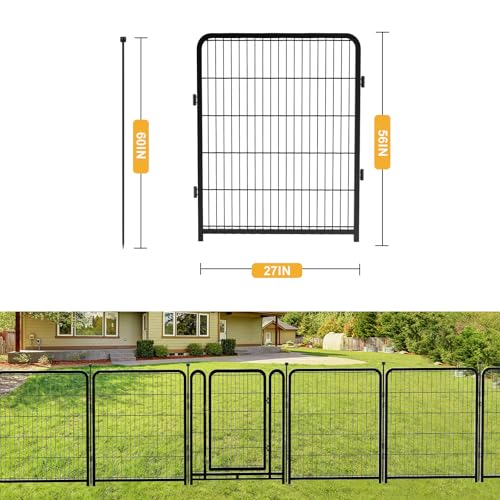 32 in H 8 Panels Metal Dog Fence P5424