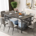 70" Rectangular Wood Dining Table with Storage K6413