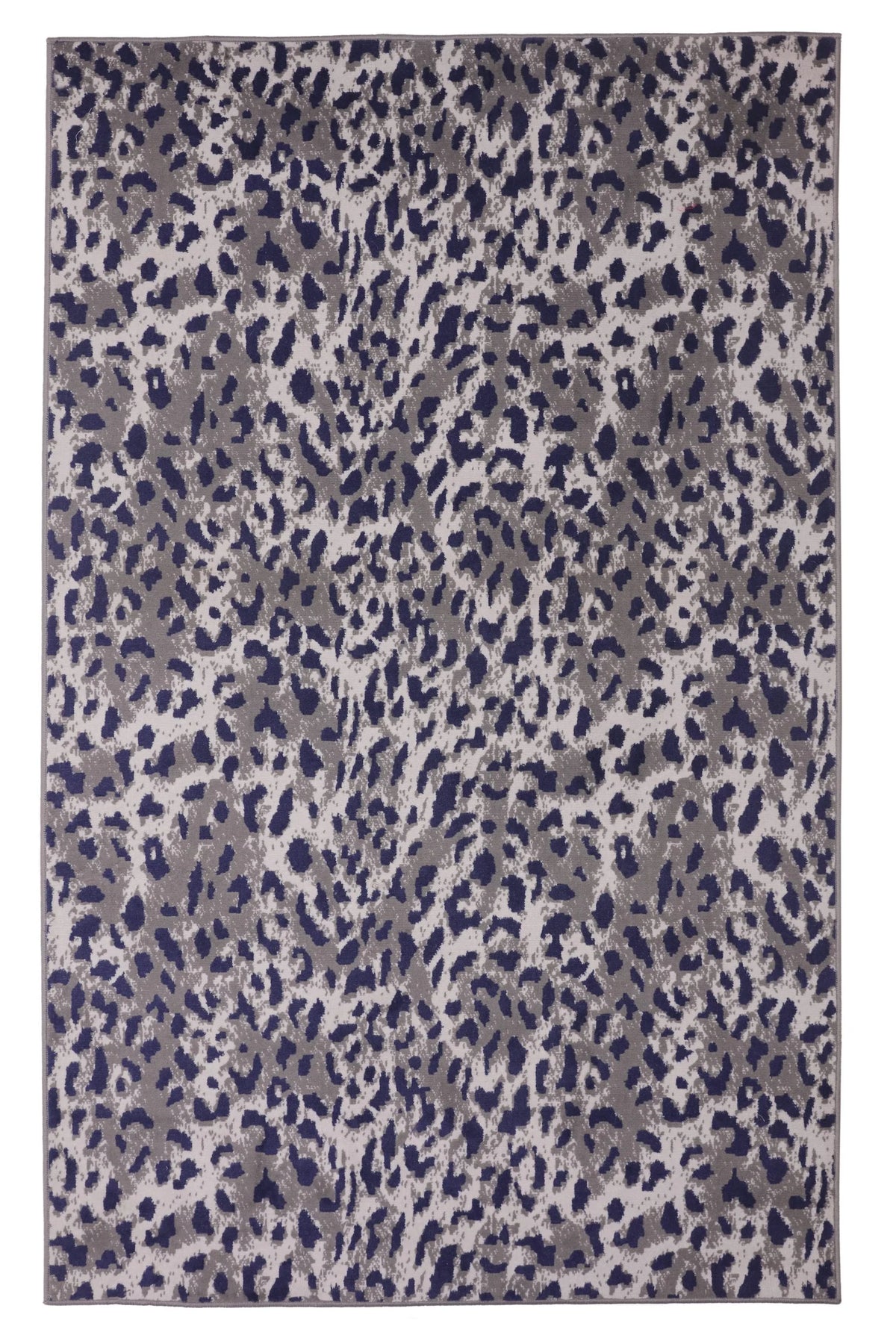 Leopard Print Area Rug 5 ft. x 8 ft. Dark Grey R5403