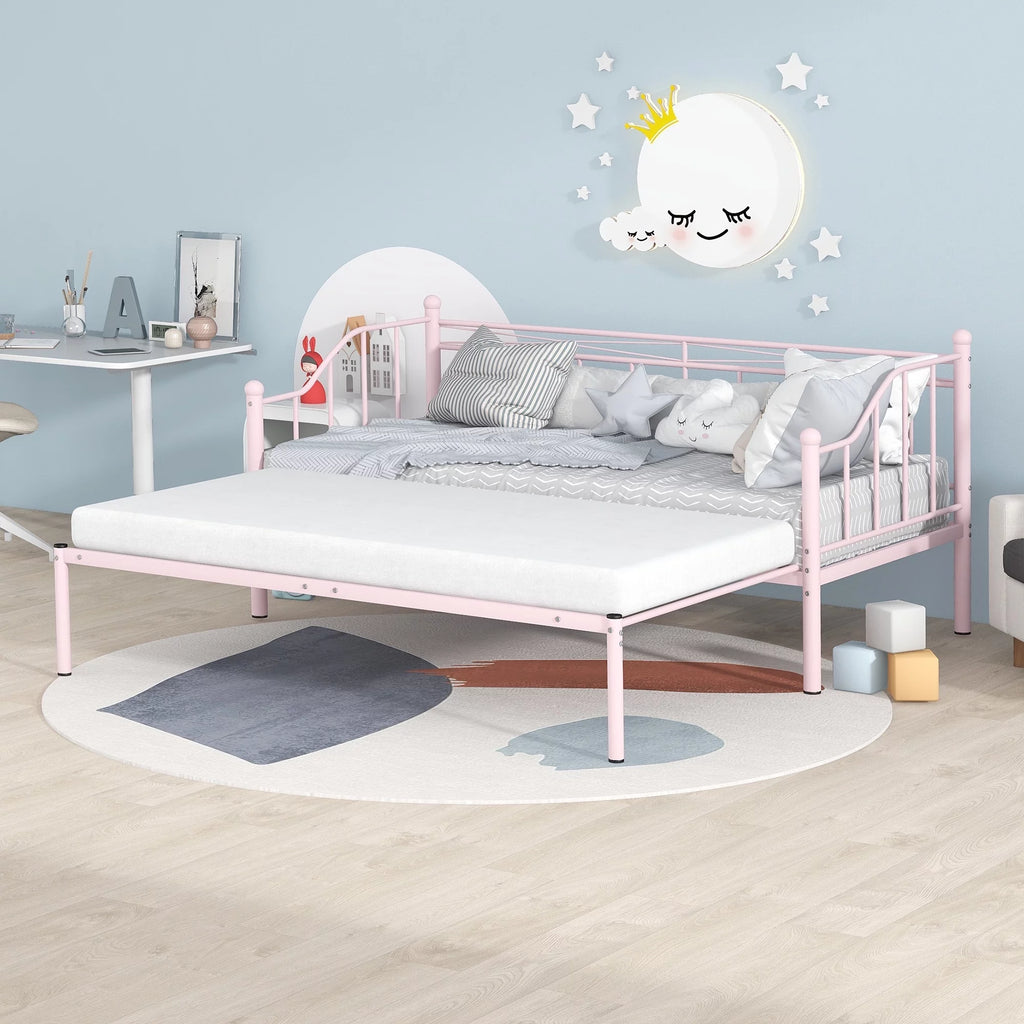 Twin Metal Daybed with Pull-out Trundle W789