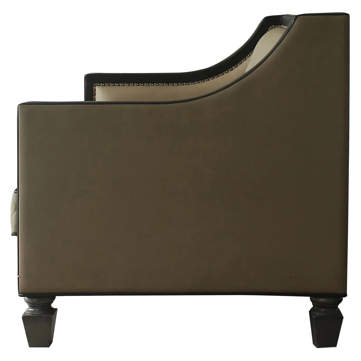 Tan Black Charcoal Sofa with 4 Pillows P849322