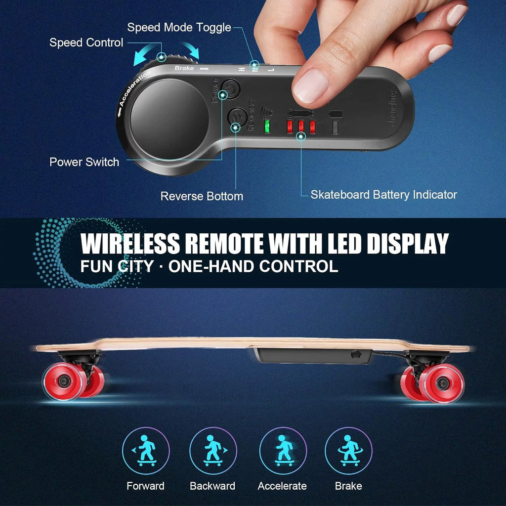 350W Electric Skateboard with Remote M75671
