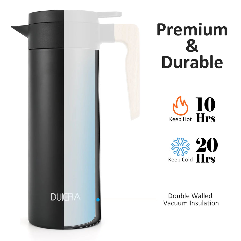 Black Stainless Steel 51 Ounces Thermal Coffee Carafe J896636