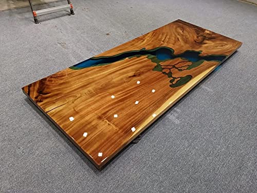 Large Live Edge Epoxy Resin Dining Table (16.5" Inches Tall, 36 x 20inches) L92860