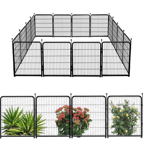 32 in H 8 Panels Metal Dog Fence P5424