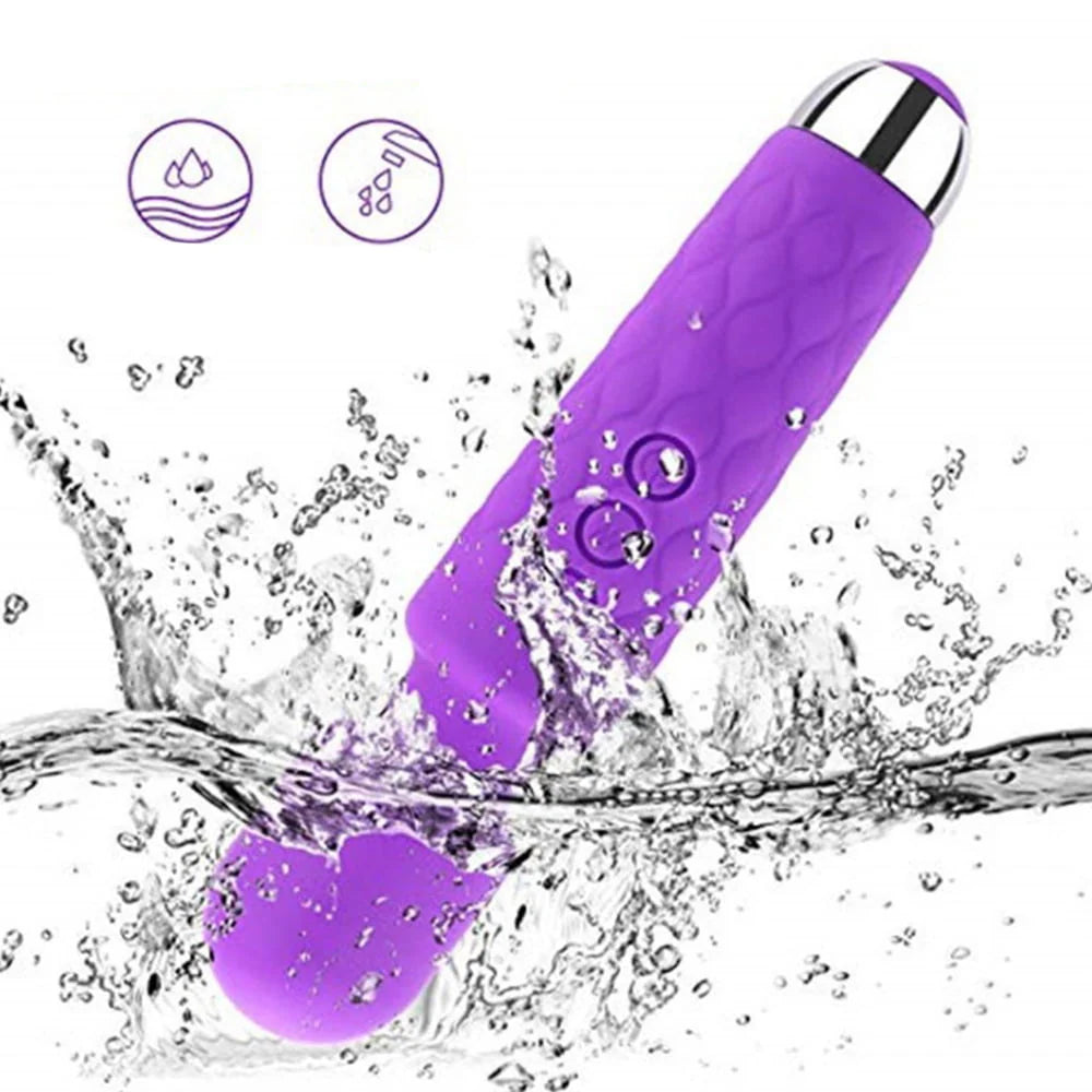 Purple Cordless USB Rechargeable Personal Wand Massager X358