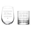Set of 2 Stemless Glasses Z7873