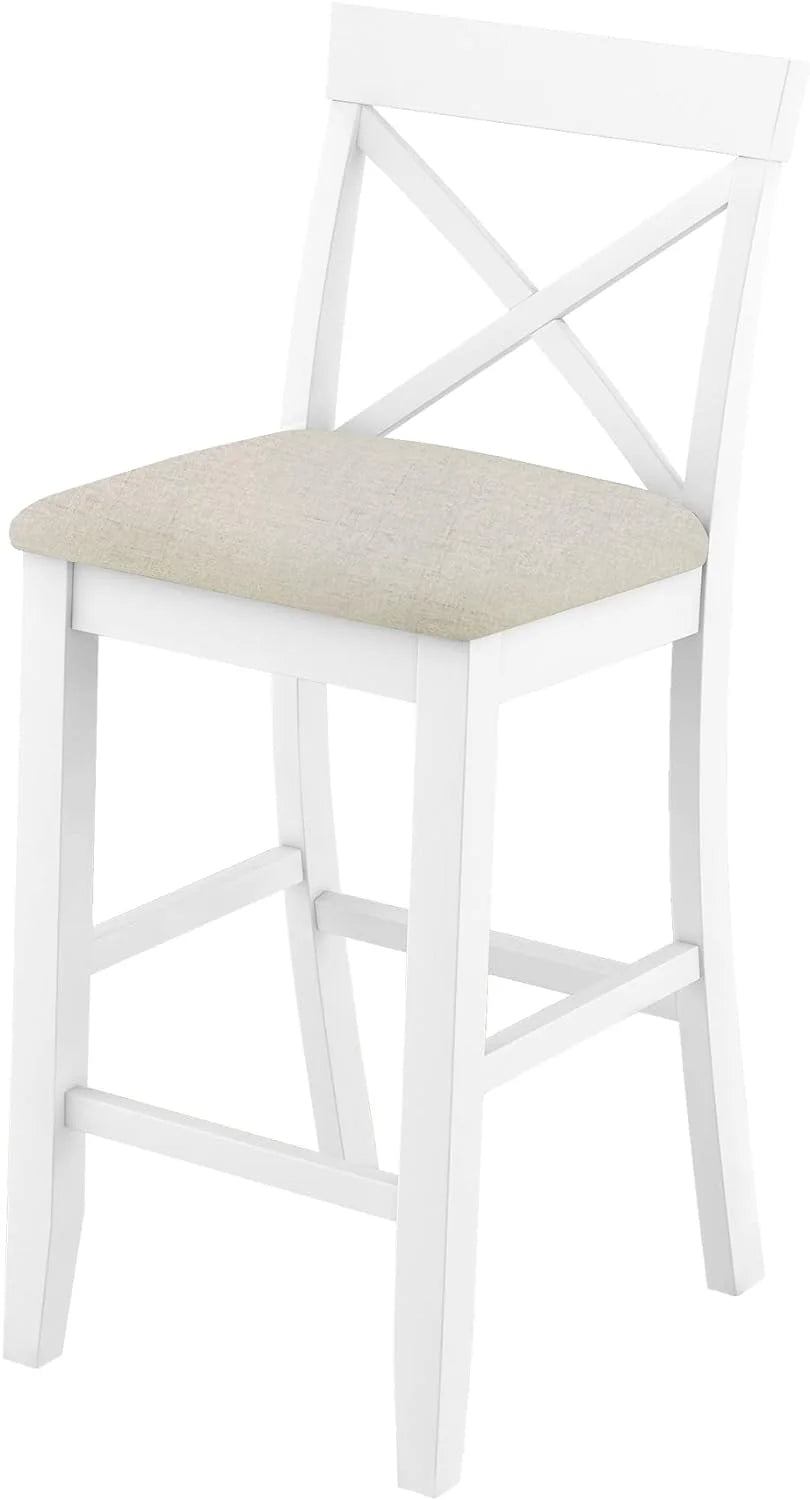 3 Piece Wood Dining Table Set with Upholstered Chairs Y31980