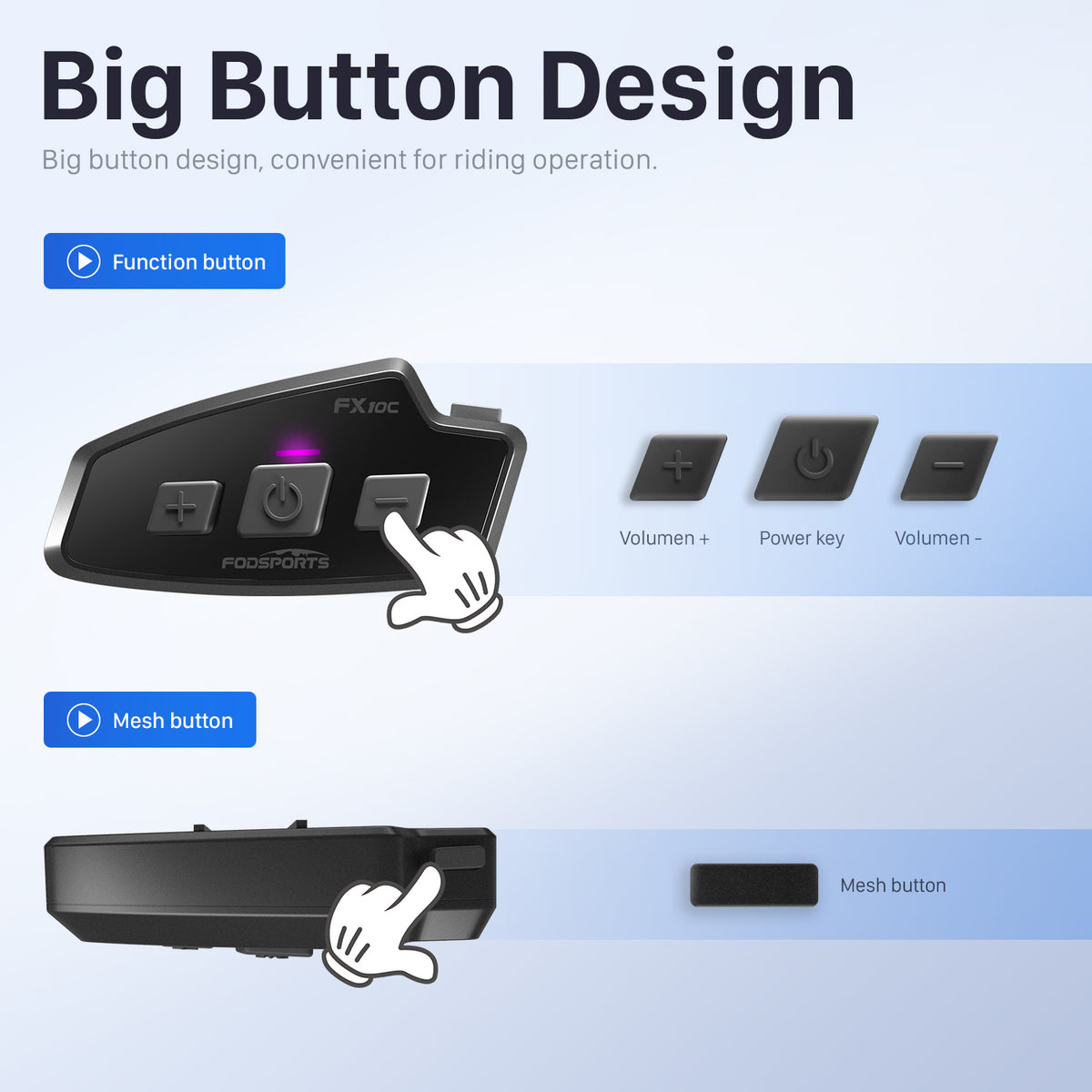 Motorcycle Bluetooth Headset Helmet Intercom Wireless Communication H9728