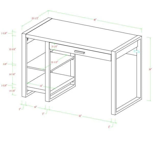 Charcoal Computer Desk I739