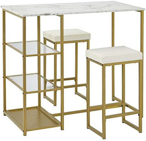3 Piece Pub Table Set with 2 Chairs J224