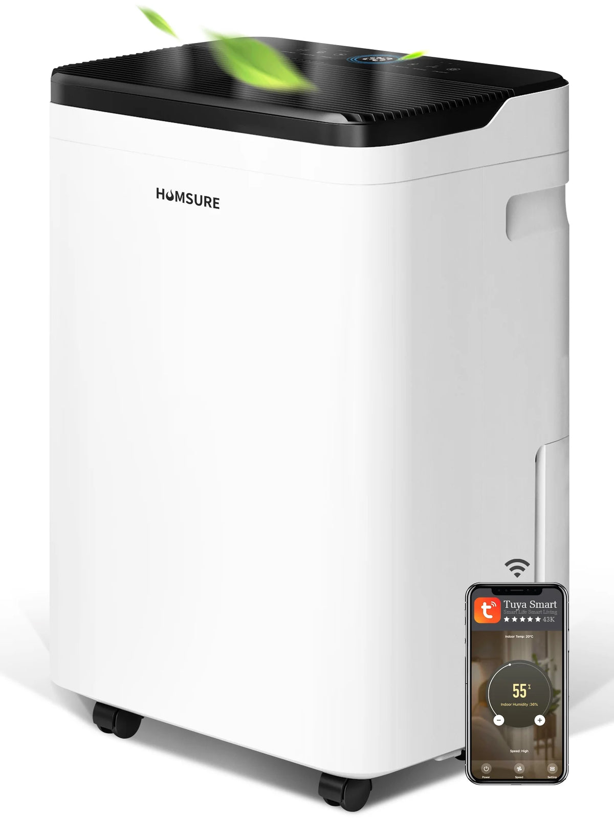 Wifi Dehumidifier 70 Pint 4500 Sq. Ft. White B940