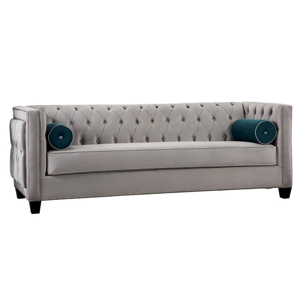Gray Fabric Sofa and Cleaning Care Kit Set D742