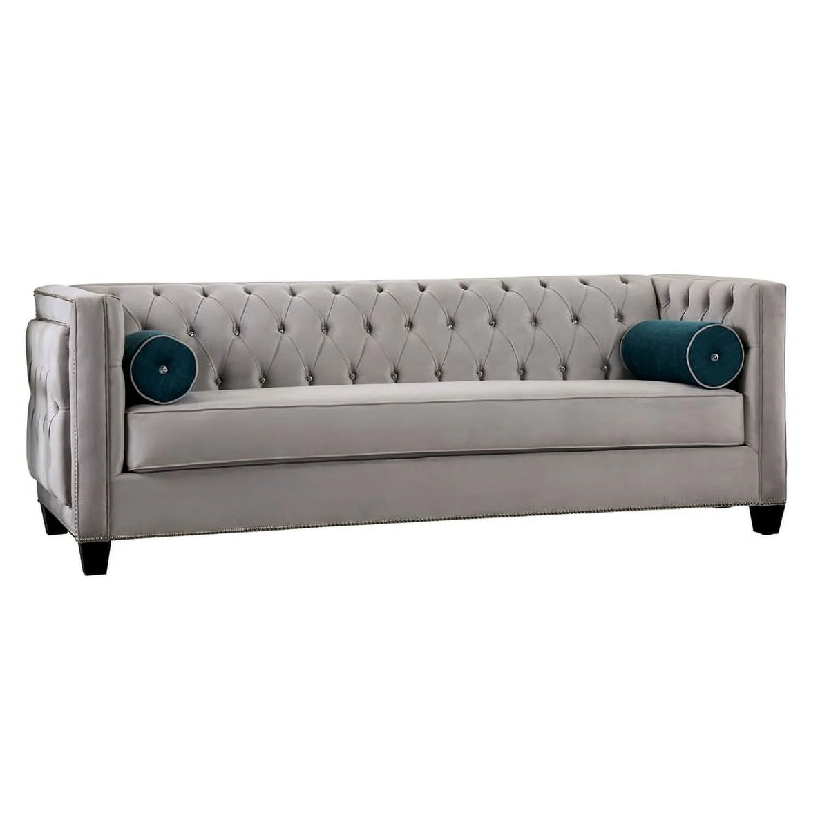 Gray Fabric Sofa and Cleaning Care Kit Set D742