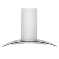 36 in. Convertible Vent Wall Mount Range Hood Stainless Steel Glass G442381