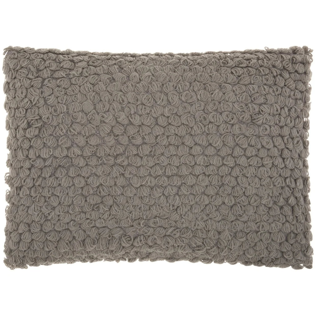 Grey Knotted Detail Lumbar Pillow I222630