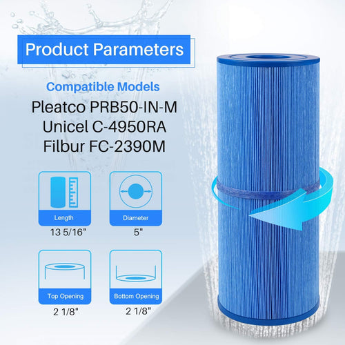 2 Pack 5X13 Hot Tub Filter Z528076