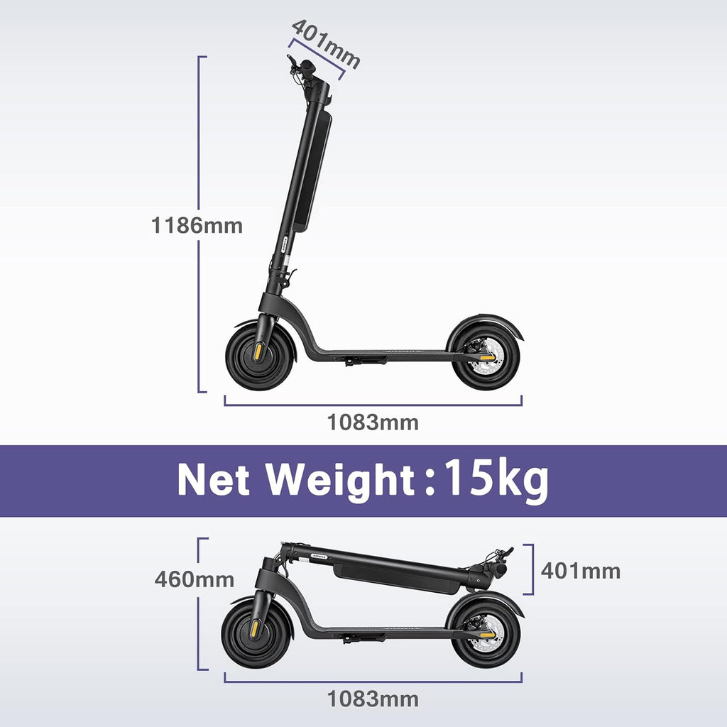 Electric Kick Scooter, 10" Solid Tires, Foldable U562
