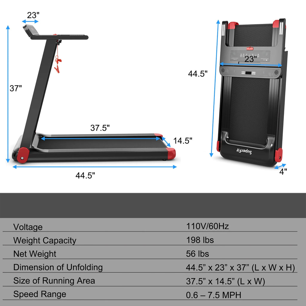 Electric Treadmill Compact Walking Running Machine U640