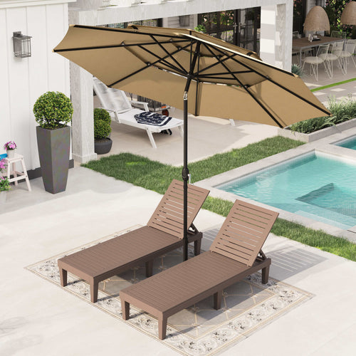 10ft 3 Tier Auto-Tilt Double Vented Patio Umbrella L65500