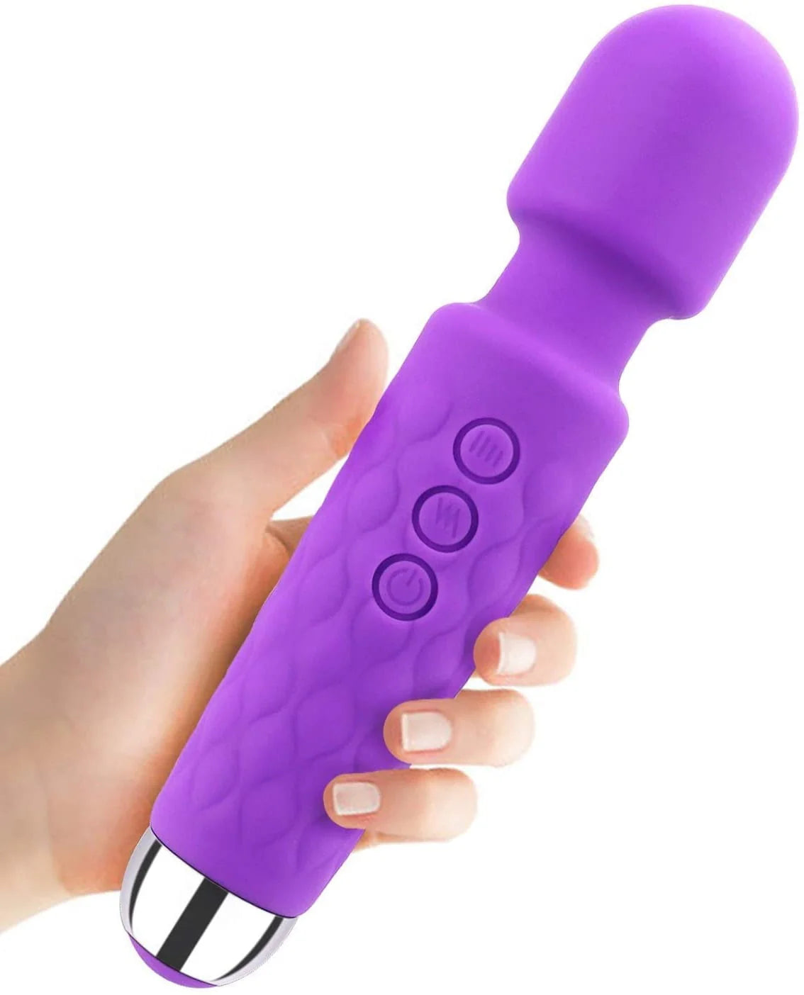 Purple Cordless USB Rechargeable Personal Wand Massager X358