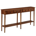 Coastal Double Hall Console Table in Pecan C877431