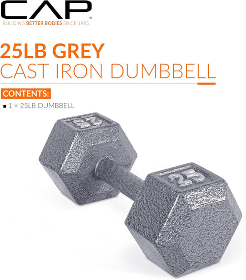 25 lb Cast Iron Hex Dumbbell H50030