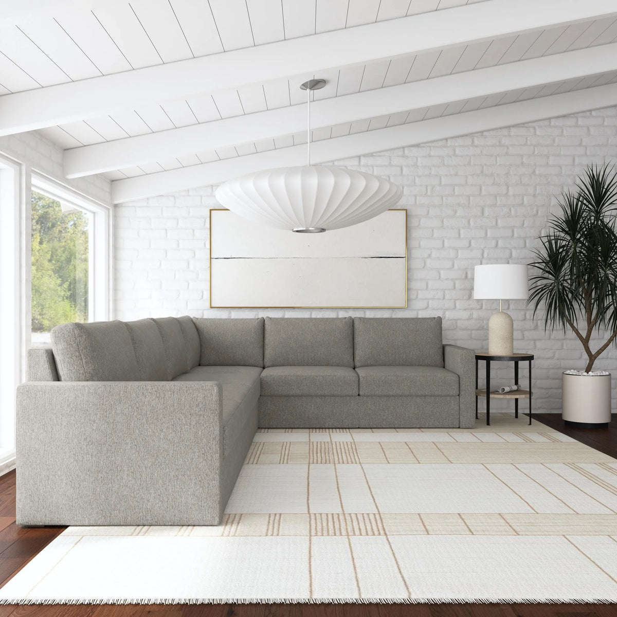 Gray Fabric Sectional N669862