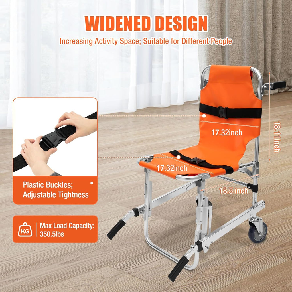 Orange Foldable Transport Wheelchair P983