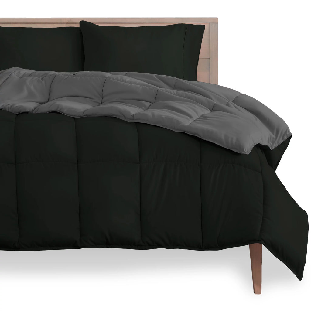 King Black 100% Polyester Plush Comforter X949337