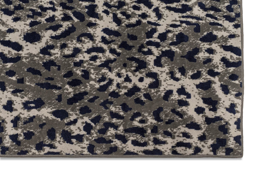 Leopard Print Area Rug 5 ft. x 8 ft. Dark Grey R5403