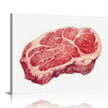 Rib eye steak Watercolor Art Print N5363