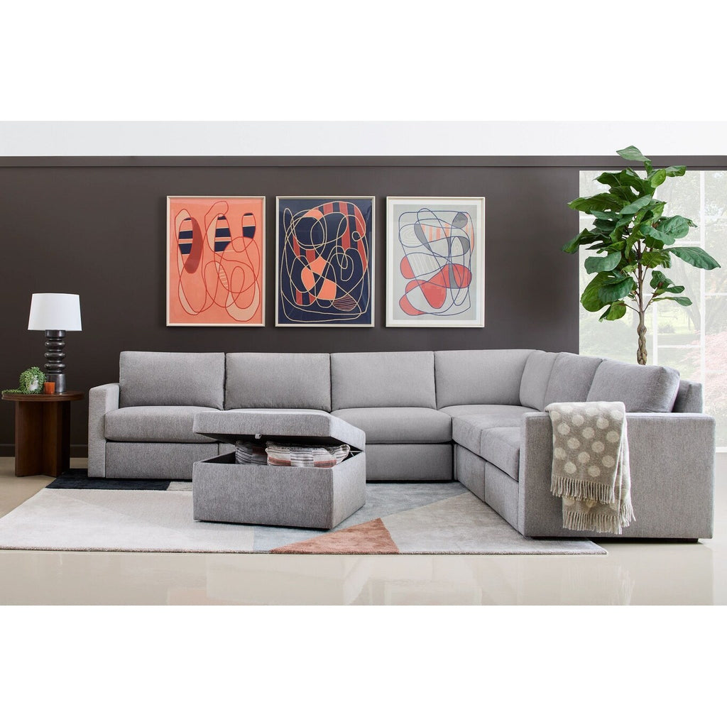 Gray Fabric Sectional N669862