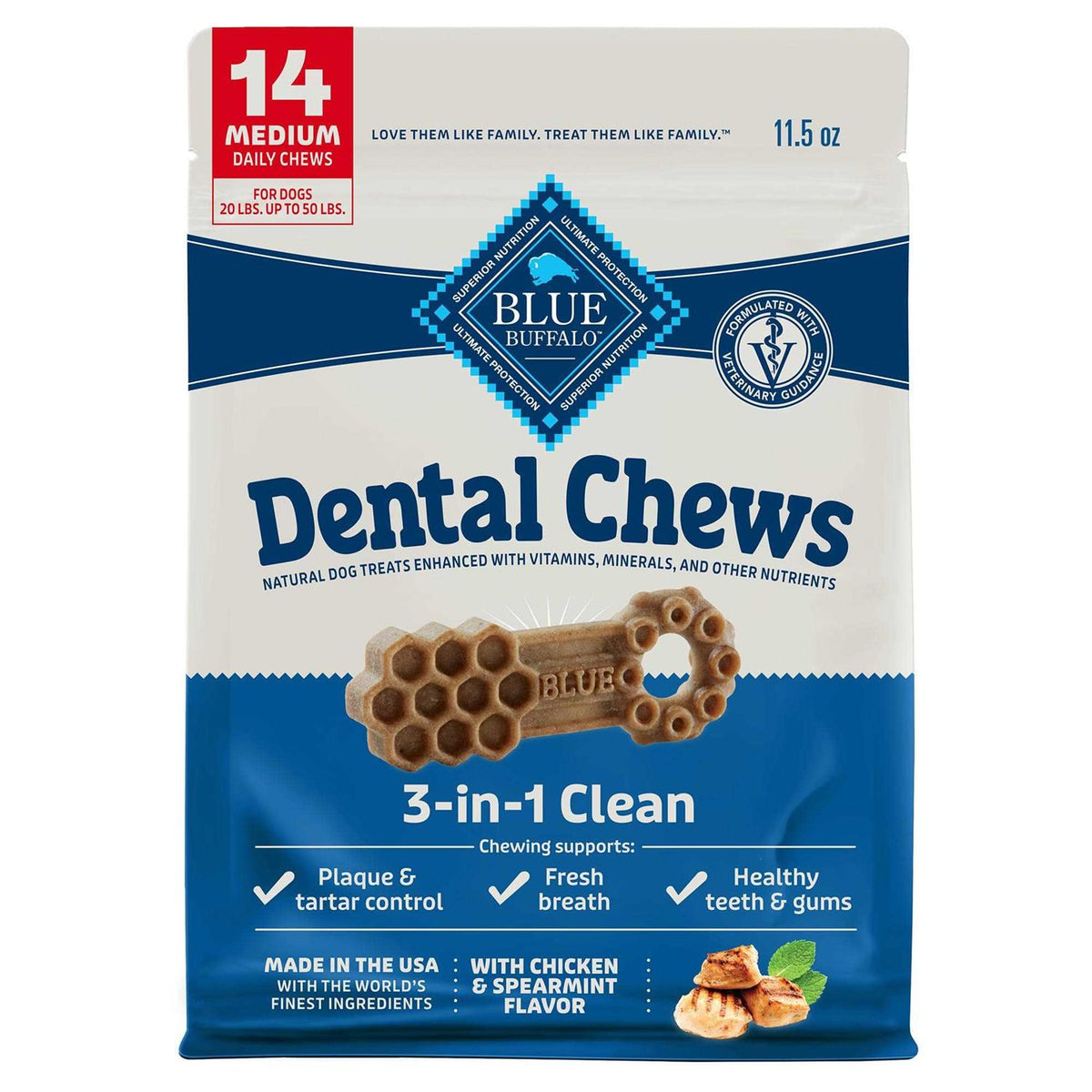 Chicken & Spearmint Dog Dental Chews S4911