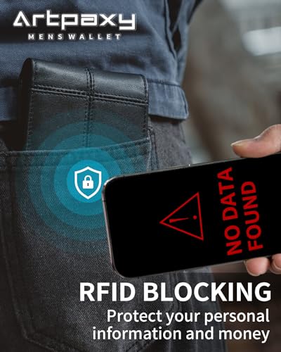 Genuine Leather Bifold RFID Blocking Wallet with 12-13 Card Holders M6440