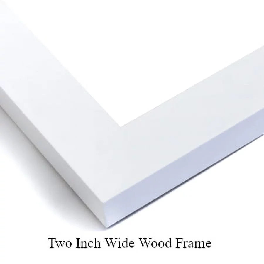 White Modern Wood Framed Art Print G8517