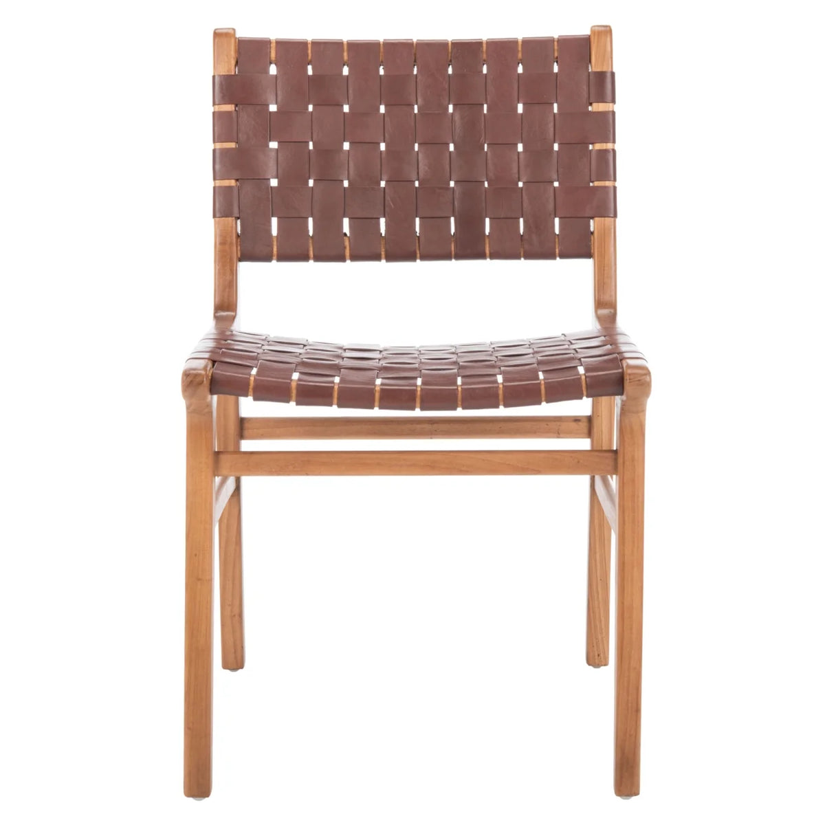 Woven Leather Dining Chair Set of 2 Z3226