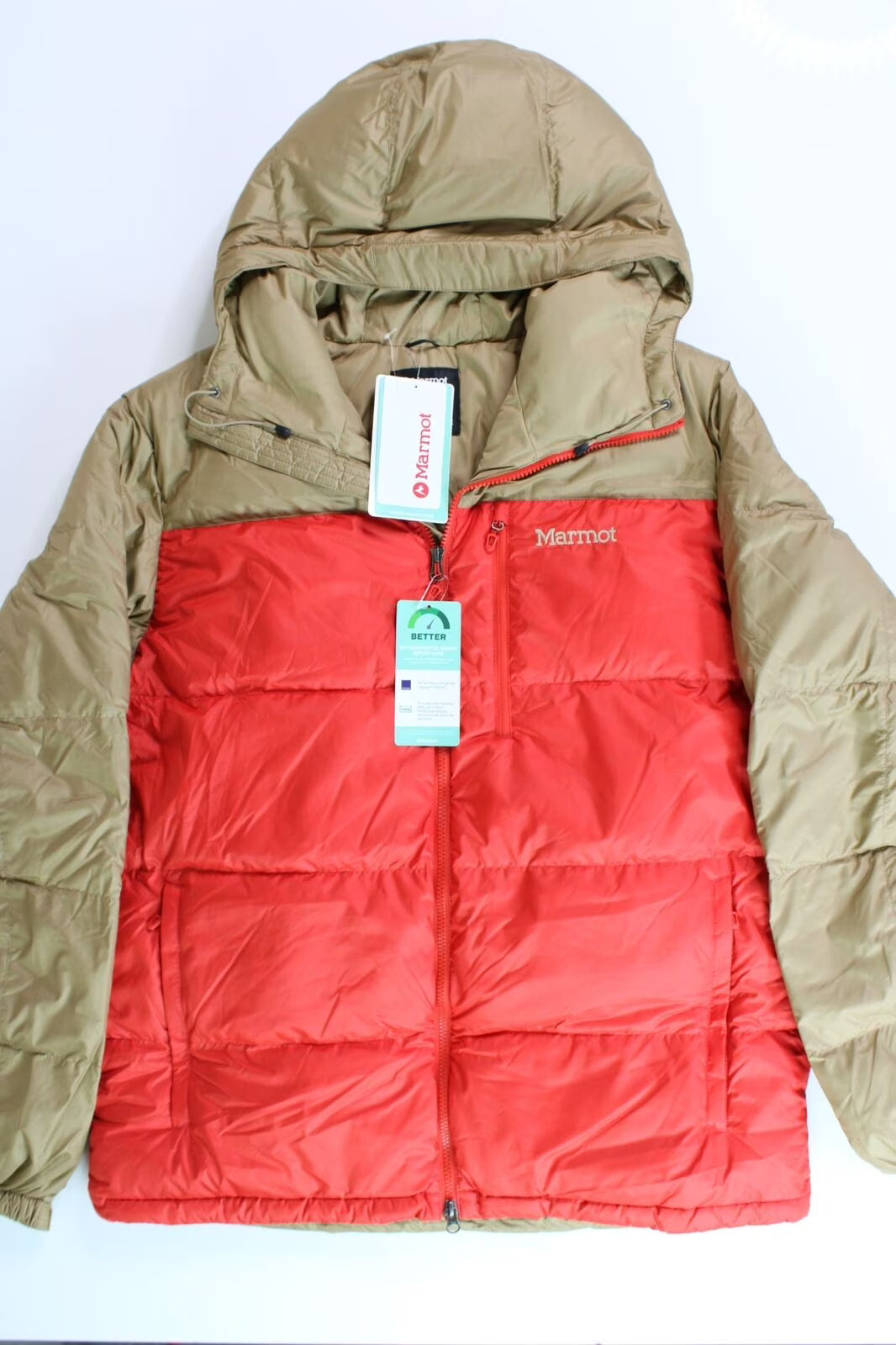 Men's Down Puffer Jacket XXL Shetland Tan Orange D28320