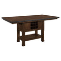 Wood Counter Height Dining Room Table in Dark Brown V3689