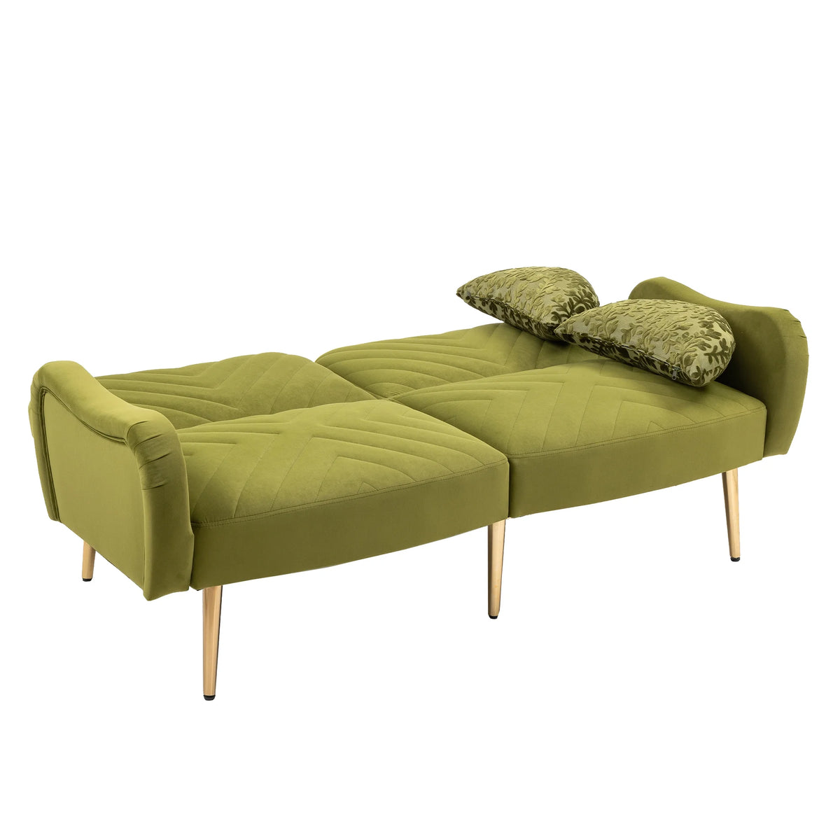65" Green Upholstered Convertible Sleeper Sofa Bed P875