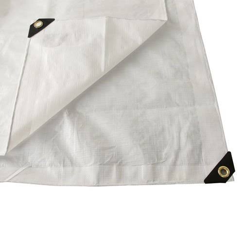 White Heavy Duty UV Protected Canopy Sun Shade Boat Cover Tarp E304
