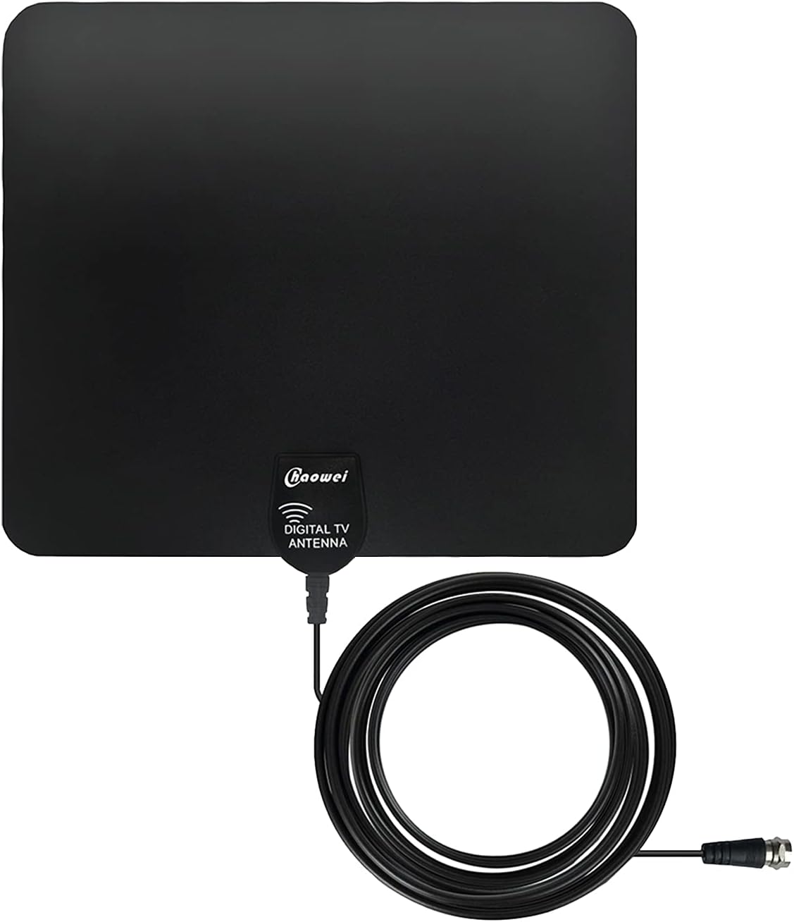 HD Digital TV Antenna with Built-in Signal Booster and 16.5 Feet Coaxial Cable, Pack of 2 Q14620