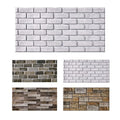 10Pcs 3D Wall Panels Peel and Stick PVC Faux Stone Backsplash U386307