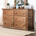 6 Drawer Wood Dresser N718