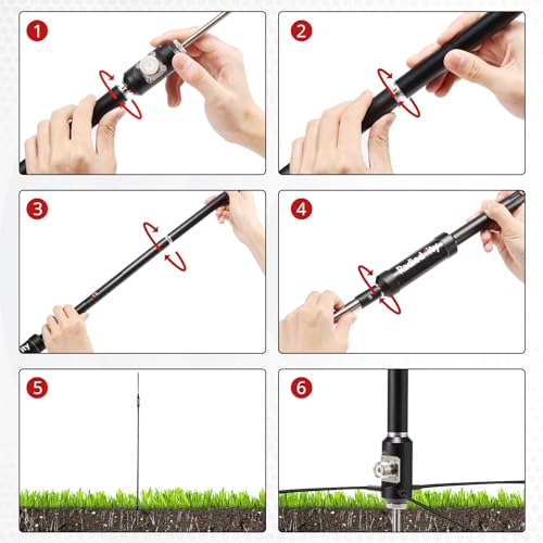 Portable HF Antenna, 5-50MHz Quick-Tuning Vertical Antenna D564