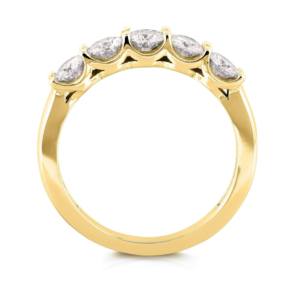 4/5 Carat Round Brilliant Near Colorless Moissanite Bridal Wedding Band 14K White Gold L19788