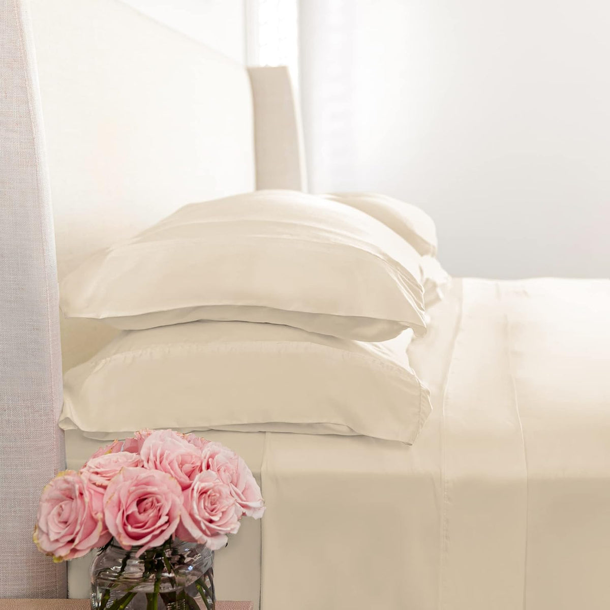100% Viscose from Bamboo Sateen Weave Sheet Set D810310