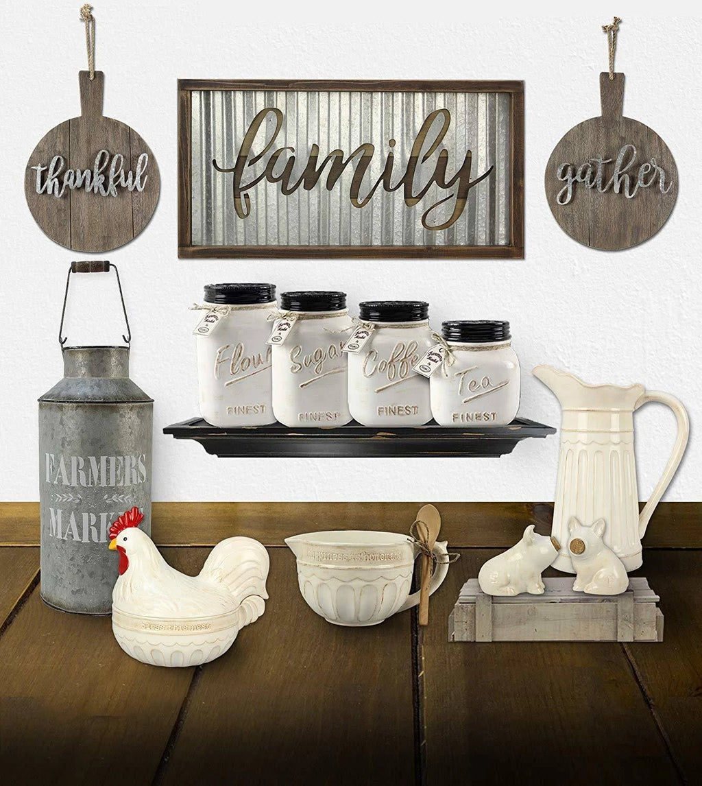 4 Piece Ceramic Canister Set J273