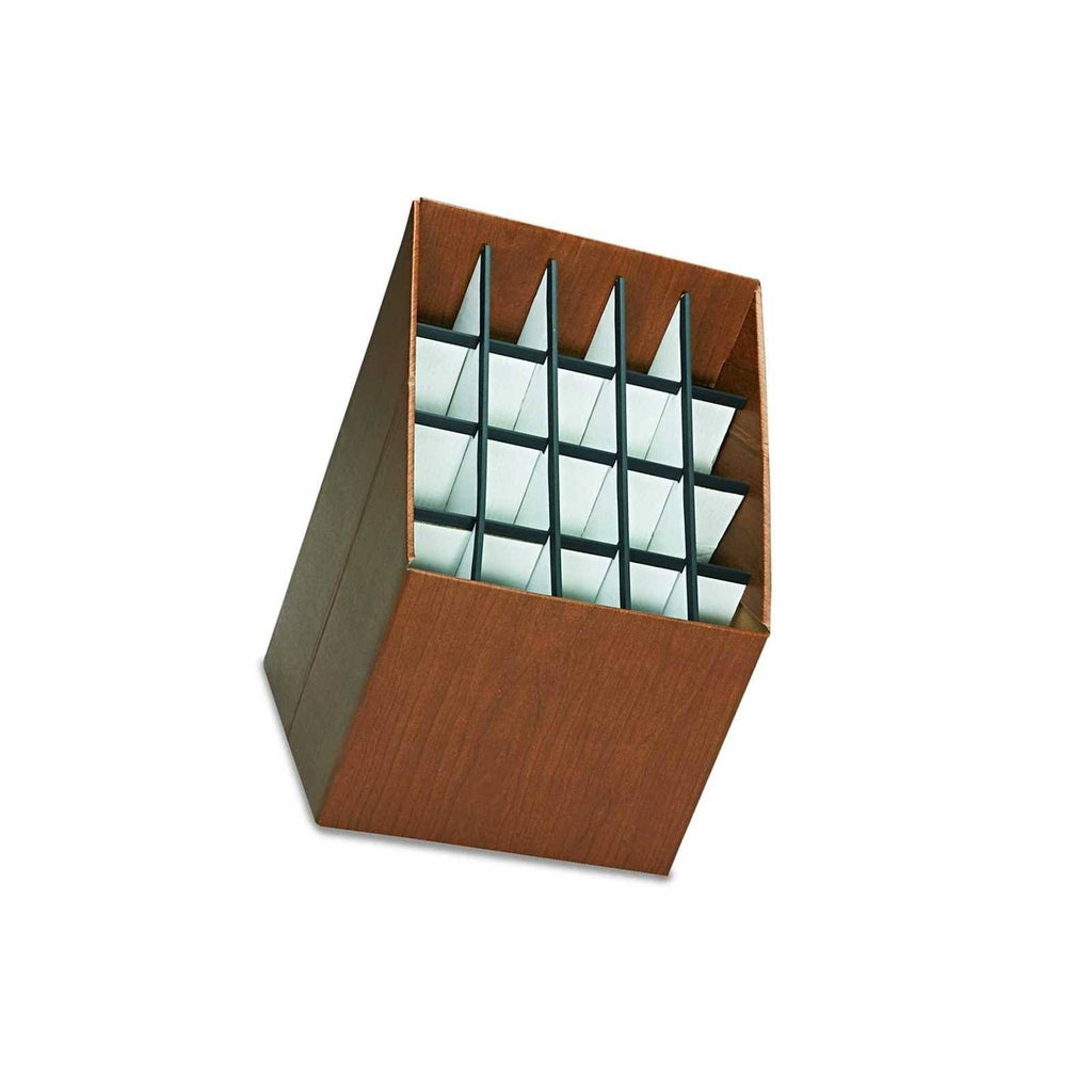 Walnut Vertical Roll File, 20 Compartment X400
